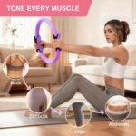Home Pilates Kit for Women - 14 Pcs Pilates Equipment Set with Pilates Ring and Ball, 5 Resistance Bands Etc Accessories for Beginners Home Workouts - Includes Workout Guide - Image 3