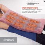 Calming Heat Massaging Weighted Heating Pad by Sharper Image- Weighted Electric Heating Pad with Massaging Vibrations, 9 Settings- 3 Heat, 6 Massage- 18 Relaxing Combinations, 12” x 24”, 4 lbs - Image 4