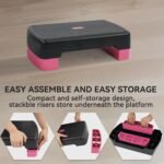 Fitvids 18" Workout Aerobic Stepper Step Platform with 2 Risers, Multiple Colors - Image 5