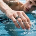 Smart Rings for Men with Display Screen, Fitness Ring with Wireless Charging, Sleep Tracker Ring with Heart Rate, Health Rings for Activity Monitoring/Steps/Calories, for iOS Android (Black,12#) - Image 5