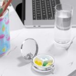Nipichsha Pill Box, Small Pill Case for Purse & Pocket, Cute Travel Medicine Organizer, Portable Medicine Container Holder to Hold Vitamins, Medication, Fish Oil & Supplement, Desert Leaf - Image 7