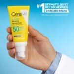 CeraVe Invisible Mineral Sunscreen SPF 50, Face Sunscreen for Sensitive Skin With Zinc Oxide & Titanium Dioxide, Vitamin E + Niacinamide + Ceramides, Oil Free, Travel Size 1.62 oz - Image 9