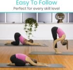 Vive Yoga Poster - Poses for Beginners and Experts - Mat Exercise Home Gym Workout Accessories Set- Double Sided Laminated Flow Chart Accessory - Instructional Guided Routine - for Women, Men - Image 4