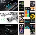 Fitness Tracker with Step/Distance/Calories Counter, Activity Tracker with Heart Rate Monitor, Slim Style Watch IP68 Waterproof, Sleep Monitor Tracker, Pedometer Watch for Women Men - Image 7