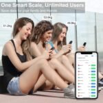 INSMART Smart Scale for Body Weight, Digital Bathroom Scale with BMI, Muscle Mass, Bluetooth Body Fat Scale,17 Body Composition Analyzer with Smart APP Sync Weight Scale, 400 lbs - Black - Image 4