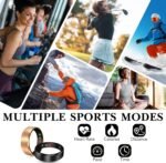 Smart Health Ring 2.0 for Women Men, Slim Scratch & Fingerprint Resistant Design,Efficient Chip Fitness Tracker, Monitors Heart, Blood Oxygen & Pressure, Sleep, Steps, Waterproof, Xmas Gifts, BK 7# - Image 4