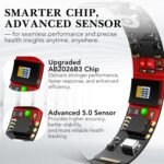 Smart Health Ring 2.0 for Women Men, Slim Scratch & Fingerprint Resistant Design,Efficient Chip Fitness Tracker, Monitors Heart, Blood Oxygen & Pressure, Sleep, Steps, Waterproof, Xmas Gifts, BK 7# - Image 6