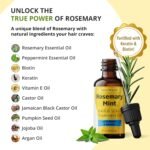 Seven Minerals Rosemary Oil for Hair Growth, Infused with Biotin, Keratin, Mint, and Natural Strengthening Oils for Men & Women, 2 fl oz - Image 3