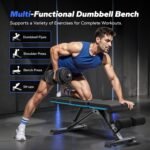 MERACH Adjustable Weight Bench, 990LBS Fast Folding Weight Benches for Home Gym, Workout Bench with Extended Head Support, Incline Decline Flat Utility Bench Press for Full Body - Image 3