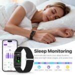 Smart Health Wristband for Women & Men - Activity Fitness Trackers Wearable Blood Pressure Monitor with Heart Rateand Sleep, Step Counter & Calories Tracker, lP68 Waterproof 173 Sport Modes Black - Image 3
