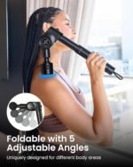 NAPRE Massage Gun with Heat and Cold Head,Deep Tissue Percussion Back Massager for Muscle/Neck/Body Pain Relief with Long Extension Retractable Handle,32-Speeds,Foldable with 5 Adjustable Angles - Image 4