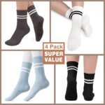 Pilates Socks with Grips for Women, Non-Slip Yoga Athletic Socks for Barre Barefoot Workout Hospital - Image 5