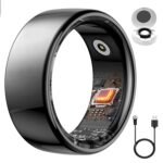 Fitness Tracker, Smart Rings Health Heart Rate Ring with Blood Oxygen, Blood Pressure, Sleep Tracker, Step Tracker, No Subscription Fee, Gesture Control, Fitness Ring(Black 8#) - Image 7