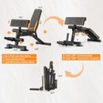 Adjustable Weight Bench multi-function Workout Bench for Home Gym,Foldable Incline Decline Benches for Full Body Workout 660LBS - Image 3