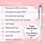 Digital Basal Body Thermometer, 1/100th Degree High Precision, Quick 60-Sec Reading, Memory Recall, Accurate BBT Thermometer for Natural Ovulation Tracking by iProven - Image 4