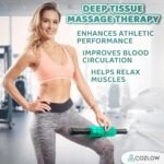 COZLOW Muscle Roller Stick - Green - Body Massage Tool w/ 6 Rollers & Non-Slip Handles for Deep Tissue Massage & Maximum Muscle Recovery - Image 3