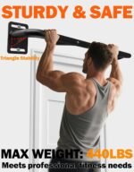 Fitarc Heavy Duty Wall Mount Pull Up Bar, Joist Mount Chin Up Bar for Doorway, Steel Construction, Home Gym Equipment, Fits 32”-36” Wall Studs - Image 3