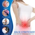Back Stretcher for Lower Back Pain Relief, 3 Level Adjustable Lumbar Back Cracker Board, Back Cracking Device, Back Massager for Scoliosis, Spine Decompression - Image 3