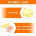 Small Pill Organizer Box, 5 Pcs Travel Pill Case Holder Portable Daily Mini Pills Container BPA Free Medicine Storage Container for Purse Pocket Briefcase (Blue/Orange/Yellow/Black/Rose Red) - Image 4