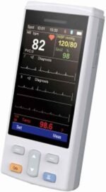 M6 4.3 inch Portable Veterinary Multiparameter Monitor with SPO2, ECG,NIBP, Temp, RESP and PR for Dogs, Cats and Horses etc., Grey - Image 3
