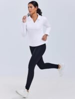 PINSPARK Long Sleeve Shirts for Women UPF 50+ Sun Shirt Workout Tops Quick Dry V Neck Athletic Running Hiking Golf Polo S-3XL - Image 5