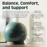Retrospec Luna Exercise Ball with Pump - Anti-Burst Fitness Equipment for Yoga, Core Training & Stability - Home Gym Swiss Ball for Office & Pregnancy - Image 3