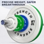 Olympic Rubber Bumper Weight Set - 2 Inch Barbell Plates for Home Gym Strength Training - Image 3
