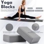 14 Pcs Yoga Kits for Home Workouts Pilates Equipment Set for Women Beginners Include Hot Yoga Towel Blocks Strap, Knee Pad, Resistance Loop Exercise Band, Massage Lacrosse Ball, Pilates Ball - Image 5