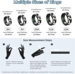 Smart Ring Health Tracker, Sleep Tracker Ring with Heart Rate, Waterproof Fitness Ring for Activity Monitoring/Steps/Distance/Calories,Air Gestures,Up to 7Day Battery,for iOS Android(Stylish Black#10) - Image 3