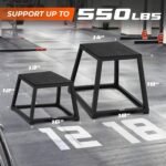 Yes4All Metal Plyometric Box with 550lbs Capacity, Pre-Assembled, Plyo Jump Platform, Step Up Box for Workout Home Gym - Image 3
