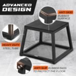 Yes4All Metal Plyometric Box with 550lbs Capacity, Pre-Assembled, Plyo Jump Platform, Step Up Box for Workout Home Gym - Image 4