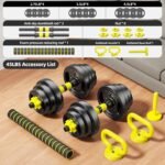Adjustable Dumbbell Set, 10-90lbs Free Weights with Connector – 4 in 1 Dumbbells, Barbell, Kettlebell & Push Up Stand, Adjustable Weights Set for Home Gym Fitness Equipment for Men & Women - Image 3