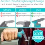 Vive Car Handle Assist for Elderly - Scratch Proof Latch - Auto Grab Bar Cane Support Aid - Standing Mobility Safety Tip to Help Get Out - Portable Assistive Device for Seniors, Handicapped - Image 4