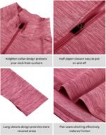 Cucuchy Womens V Neck Golf Polo Shirts Moisture Wicking Sports Workout Tops - Image 4