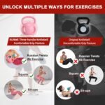 RUNWE 3 Handle Kettlebells Weight - Weight for Women Options 5, 10, 15 and 20 LB for Russian Twists AB Exercise, Weightlifting and Core Fitness Exercise Home Gym [Single in Sold] - Image 4
