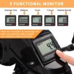 Pedal Exerciser Under Desk Bike Mini Exercise Bike for Leg and Arm Cycling Exercise Portable Peddler with LCD Display - Image 4