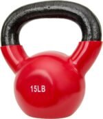 Sunny Health & Fitness Vinyl Coated Kettlebell for Strength Weight Training & Swinging Exercise - In 5, 10, 15, 20, 25 Pound - Image 3