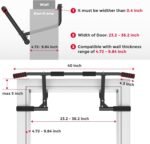 ONETWOFIT Pull Up Bar for Doorway, 440 lbs Heavy Duty Upper Body Fitness Workout Bar for Home Gym Exercise, Multi-Grip Strength Wall Mounted Door Frame Chin-Up Bar for Almost All Doors - Image 3