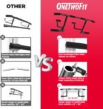 ONETWOFIT Pull Up Bar for Doorway, 440 lbs Heavy Duty Upper Body Fitness Workout Bar for Home Gym Exercise, Multi-Grip Strength Wall Mounted Door Frame Chin-Up Bar for Almost All Doors - Image 5