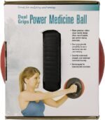 AEROMAT Dual Grip Power Medicine Balls for Abdominal Training and Rotational Movements - 9" Diameter - Weights Color-Coded - Image 5