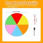 Prize Wheel Colorful Magnetic Dry Erase Spinner Wheel with Plastic Arrow Spinner Classroom Must Haves Learning Toys Board Games Party Games - Image 5