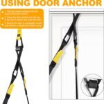 Home Resistance Training Kit, Resistance Trainer Fitness Straps for Full-Body Workout, Bodyweight Resistance Bands with Handles, Door Anchor, Workout Guide for Home Gym (Resistance) (Black, Yellow) - Image 4