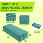 Wellsin Rectangular Yoga Bolster - Meditation Pillow with Washable Suede Cover, 27"X10" X5.5" - Image 3