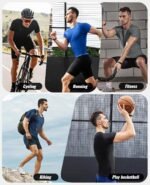Niksa Men's Compression Shirts 3/5 Pack,Short Sleeve Athletic Compression Tops Cool Dry Workout T Shirt - Image 6