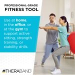 THERABAND Exercise Ball, Stability Ball with 55 cm Diameter for Athletes 5'1" to 5'6" Tall, Standard Fitness Ball for Posture, Balance, Yoga, Pilates, Core, & Rehab, Red - Image 4