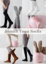 Hstyle Grip Pilates Socks for Women, Slouch Scrunch Yoga Barre Socks for Hospital Workout - Image 6