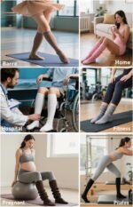 Hstyle Grip Pilates Socks for Women, Slouch Scrunch Yoga Barre Socks for Hospital Workout - Image 7