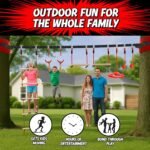 Trailblaze Ninja Warrior Obstacle Course for Kids - 50ft Slackline with 8 Obstacles, Monkey Bars, Rope Ladder, Gym Rings & Much More - Backyard Ninja Course for Kids Outside Play Ages 5-12 - Image 3