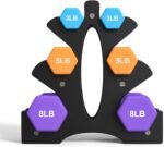 Portzon Weights Dumbbells Set with Various Color and Weights and Compatible, 1-15 LB, Anti-Slip, Anti-roll, Hex Shape - Image 3