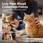 Pet Glucose Monitor Kit for Dogs & Cats - Blood Sugar Test Meter with 100 Test Strips & Lancets, Pain-Free Diabetic Testing, Home Use Portable Glucometer - Image 4